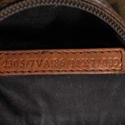 Fendi Tobacco Zucca Canvas and Leather Flat Messenger Bag