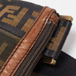 Fendi Tobacco Zucca Canvas and Leather Flat Messenger Bag