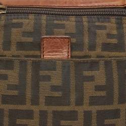 Fendi Tobacco Zucca Canvas and Leather Flat Messenger Bag
