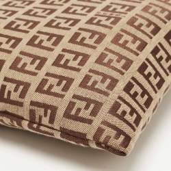 Fendi Beige Zuchinno Canvas Zip Pouch