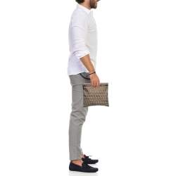 Fendi Beige Zuchinno Canvas Zip Pouch