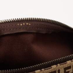 Fendi Beige Zuchinno Canvas Zip Pouch