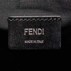 Fendi Blue/Black FF Jacquard Fabric Medium Drawstring Backpack
