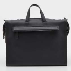 Pre Owned Fendi Black Leather Lui Briefcase