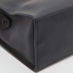 Pre Owned Fendi Black Leather Lui Briefcase