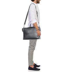 Pre Owned Fendi Black Leather Lui Briefcase