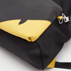 Fendi Black Nylon and Leather Mono Eye Bug Backpack