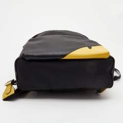 Fendi Black Nylon and Leather Mono Eye Bug Backpack
