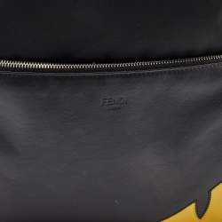 Fendi Black Nylon and Leather Mono Eye Bug Backpack