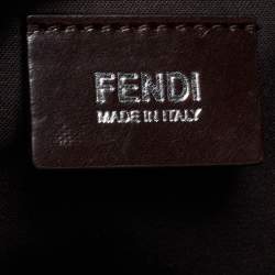 Pre Owned Fendi Tobacco Zucca Coated Canvas and Leather Laptop Bag