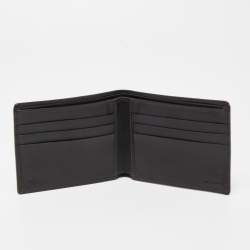 Pre Owned Fendi Brown/Beige Zucchino Canvas and Leather Bifold Wallet