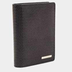 Fendi Black Textured Leather Bifold Card Case 
