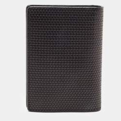 Fendi Black Textured Leather Bifold Card Case 