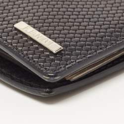 Fendi Black Textured Leather Bifold Card Case 