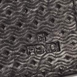 Fendi Black Textured Leather Bifold Card Case 