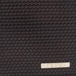 Fendi Black Textured Leather Bifold Card Case 
