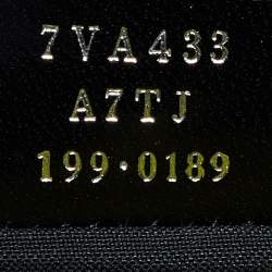 Pre Owned Fendi Yellow/Black Leather Monster Eyes Zip Pouch