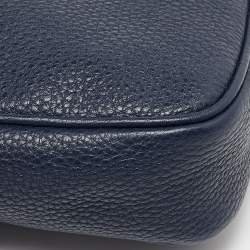 Pre Owned Fendi Blue Leather Monster Eyes Crossbody Bag