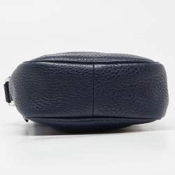 Pre Owned Fendi Blue Leather Monster Eyes Crossbody Bag