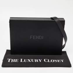Fendi Black Leather Box Messenger Bag