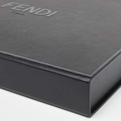 Fendi Black Leather Box Messenger Bag