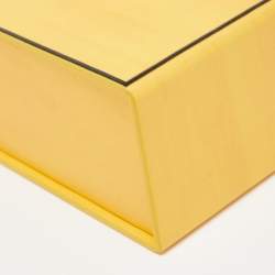 Fendi Yellow Leather Logo Vertical Box Crossbody Bag