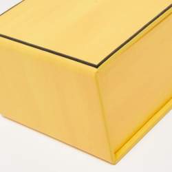 Fendi Yellow Leather Logo Vertical Box Crossbody Bag