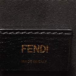 Fendi Yellow Leather Logo Vertical Box Crossbody Bag