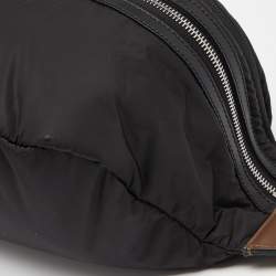 Fendi Black Nylon,Knit Fabric and Leather Mono Eye Bug Backpack