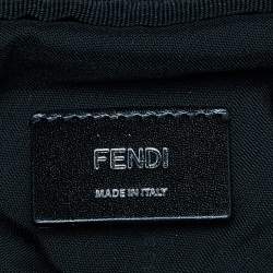 Fendi Black Nylon,Knit Fabric and Leather Mono Eye Bug Backpack