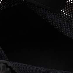 Fendi Black Nylon,Knit Fabric and Leather Mono Eye Bug Backpack