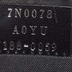 Pre Owned Fendi Black Leather Vocabulary 3D Logo Zip Pouch