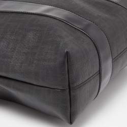 Fendi Black Zucca Coated Canvas and Leather Large Vertical Tote