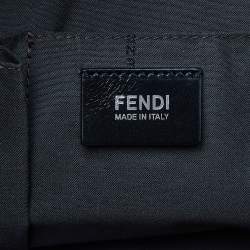 Fendi Black Zucca Coated Canvas and Leather Large Vertical Tote