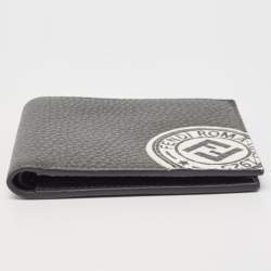 Fendi Grey Leather Roman Bifold Wallet