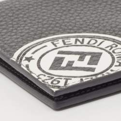 Fendi Grey Leather Roman Bifold Wallet