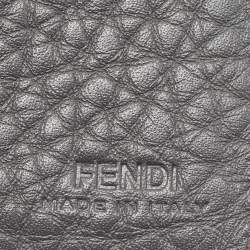 Fendi Grey Leather Roman Bifold Wallet