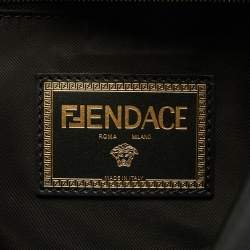 Fendi x Versace Multicolor Printed Barocco Nylon Backpack