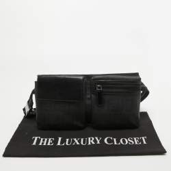 Fendi Black Zucca Coated Canvas Belt Bag