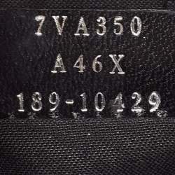 Fendi Black/Tobacco Zucca Embossed Leather Zip Pouch