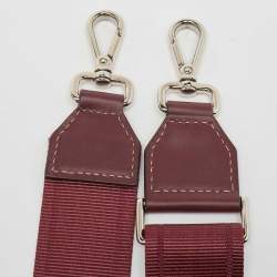Fendi Burgundy Shadow Leather Soft Trunk Baguette Bag