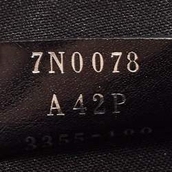 Fendi Tobacco/Black Zucca Embossed Leather Zip Pouch