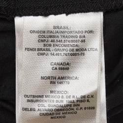 مملوكة مسبقًا Fendi Black Monogram Contrast Trimmed Shorts L