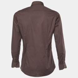 Pre Owned Fendi Brown Cotton Buttoned Up Shirt M