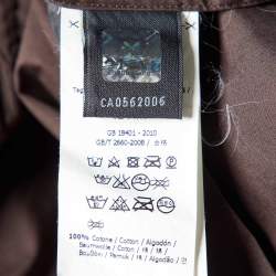 Pre Owned Fendi Brown Cotton Buttoned Up Shirt M