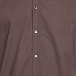 Pre Owned Fendi Brown Cotton Buttoned Up Shirt M