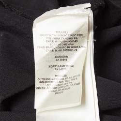 Pre Owned Fendi Black Monster Embroidered Cotton Jersey T-Shirt XL