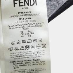 Fendi Black Monster Eyes Print Jersey T-Shirt XS