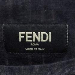 Fendi Black Monster Eyes Print Jersey T-Shirt XS