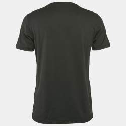 Fendi Black Zucca Applique Cotton Jersey Crewneck T-Shirt M